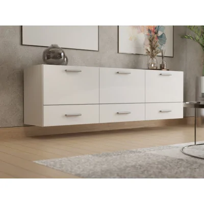 Komoda modułowa wolnostojąca lub wisząca 180–240 cm Śnieżna Biel – Multi Smart
