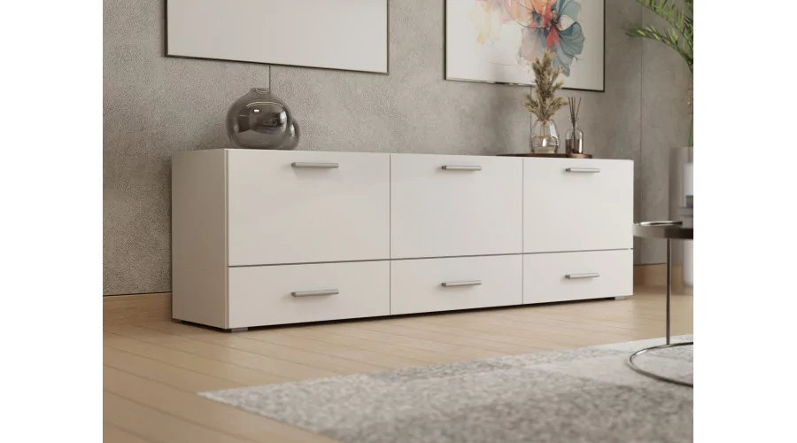 Komoda modułowa wolnostojąca lub wisząca 180–240 cm Śnieżna Biel – Multi Smart Komoda modułowa wolnostojąca lub wisząca 180–240 cm Śnieżna Biel – Multi Smart