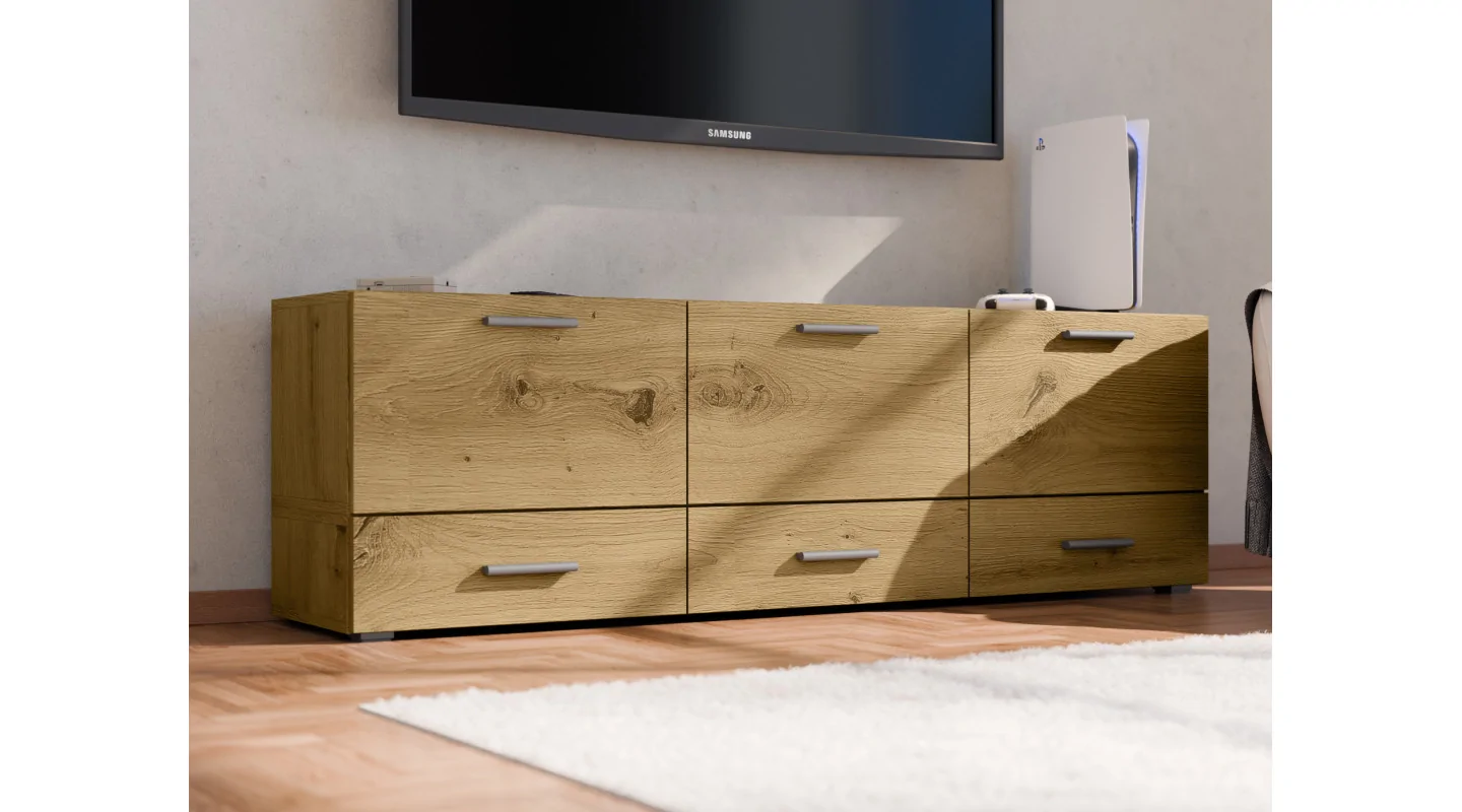 Komoda modułowa wolnostojąca lub wisząca 180–240 cm Dąb Artisan – Multi Smart Komoda modułowa wolnostojąca lub wisząca 180–240 cm Dąb Artisan – Multi Smart