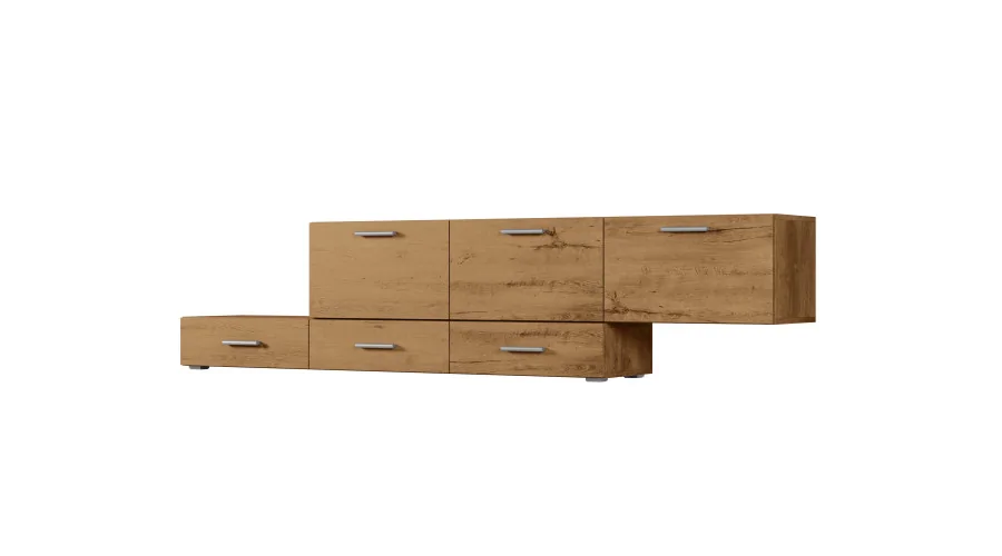 Komoda modułowa wolnostojąca lub wisząca 180–240 cm Dąb Lancelot – Multi Smart Komoda modułowa wolnostojąca lub wisząca 180–240 cm Dąb Lancelot – Multi Smart