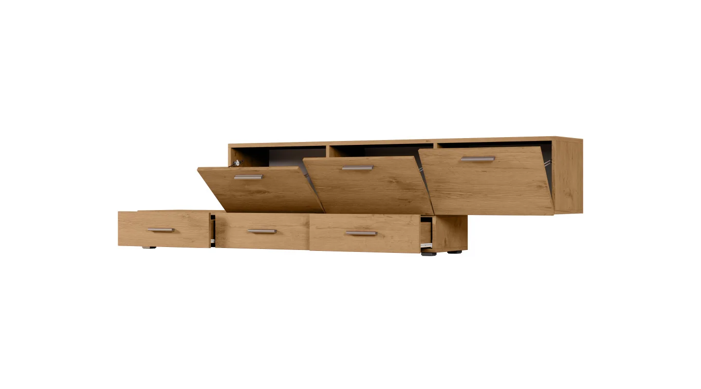 Komoda modułowa wolnostojąca lub wisząca 180–240 cm Dąb Lancelot – Multi Smart Komoda modułowa wolnostojąca lub wisząca 180–240 cm Dąb Lancelot – Multi Smart