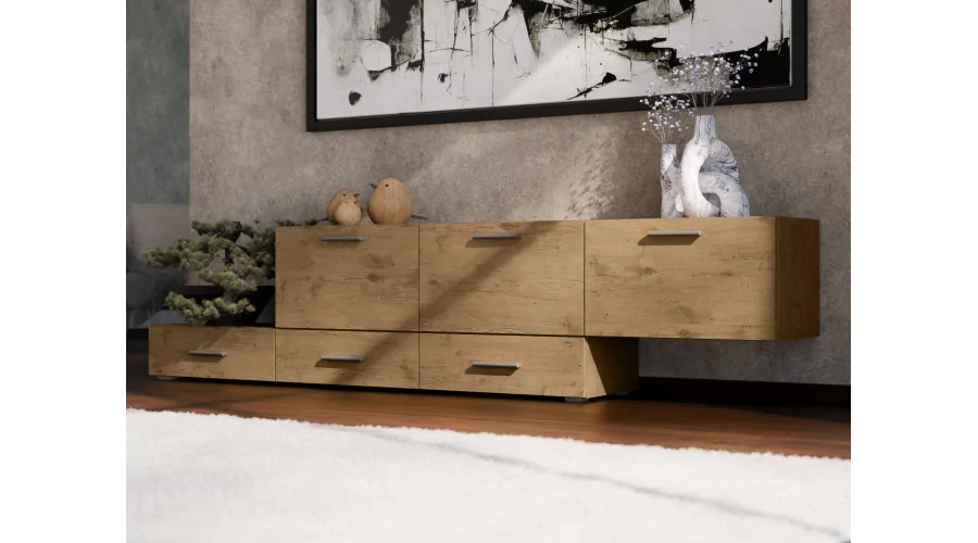 Komoda modułowa wolnostojąca lub wisząca 180–240 cm Dąb Lancelot – Multi Smart Komoda modułowa wolnostojąca lub wisząca 180–240 cm Dąb Lancelot – Multi Smart