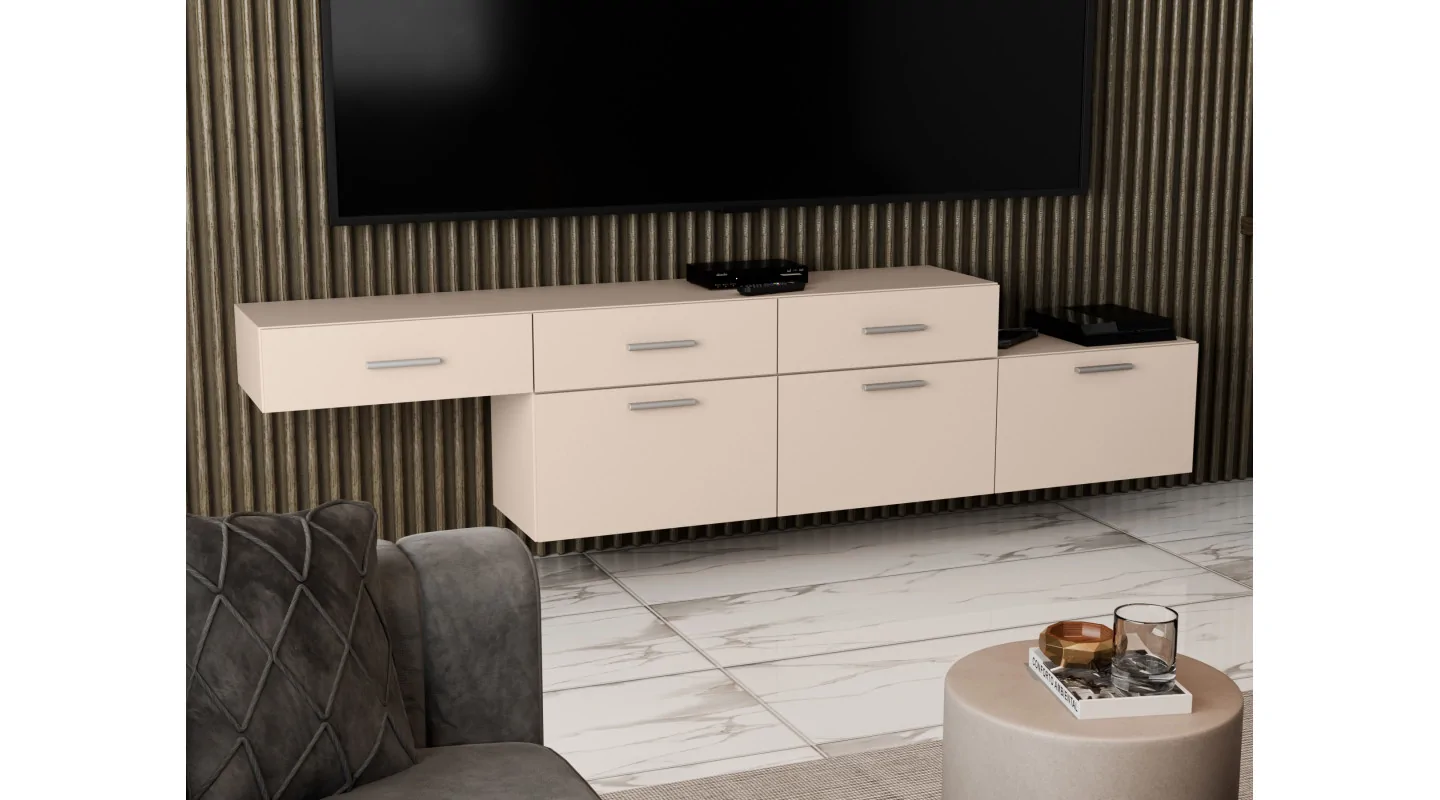 Komoda modułowa wolnostojąca lub wisząca 180–240 cm Piasek Pustyni – Multi Smart