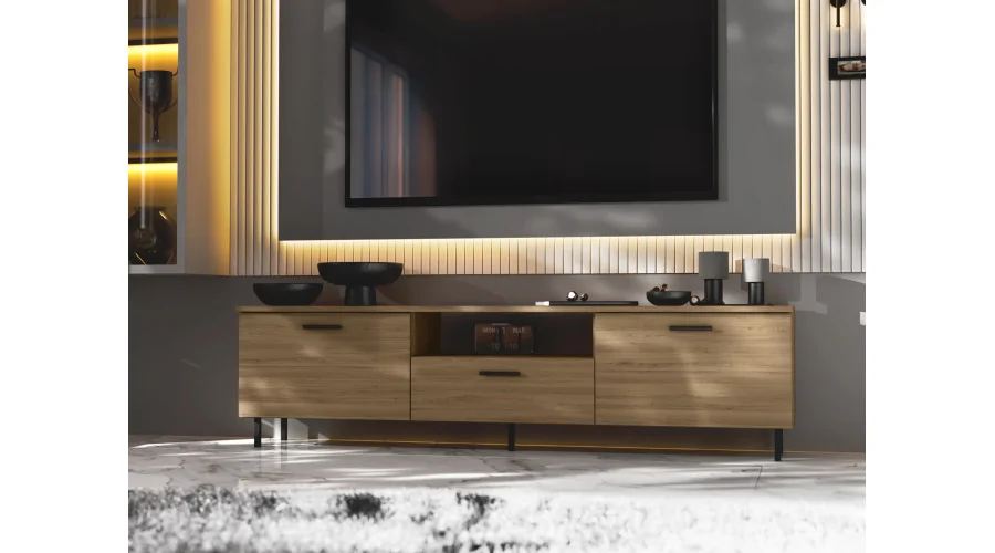 Komoda RTV 180 cm - Szafka pod telewizor - Mova | e-Meblast