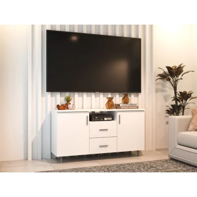 Szafka RTV 135 cm śnieżna biel – Compact | eMeblast
