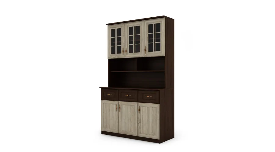 Kredens 120 cm witryna sonoma ciemna sonoma jasna – Brentaro | eMeblast Kredens 120 cm witryna sonoma ciemna sonoma jasna – Brentaro | eMeblast