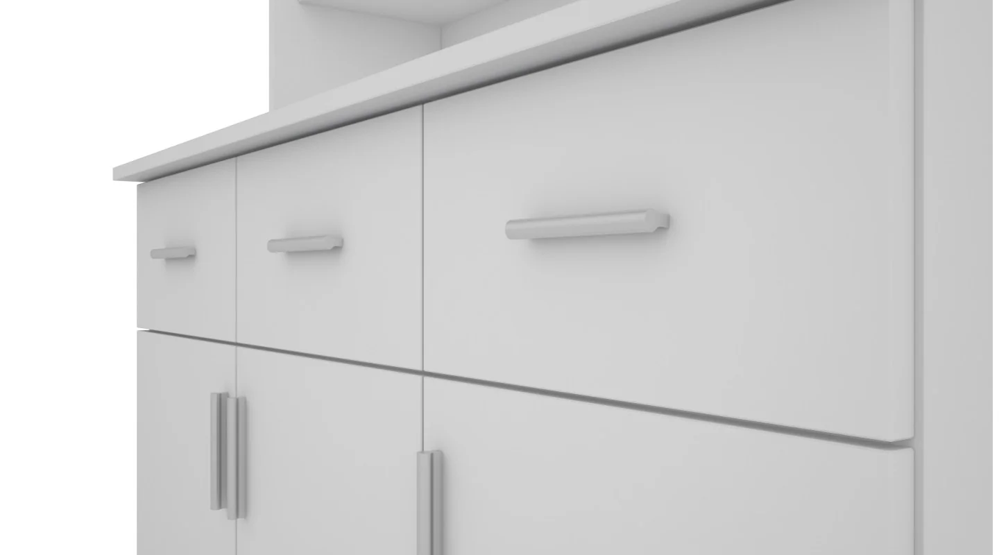 Kredens 120 cm witryna biel – Brentaro | eMeblast