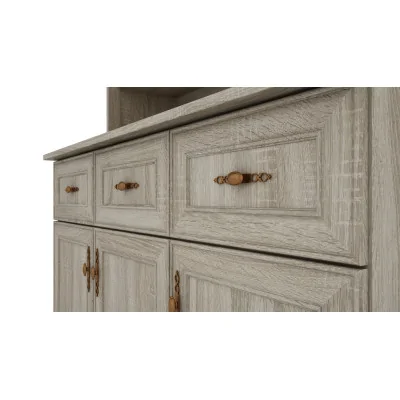 Kredens 120 cm witryna sonoma jasna – Brentaro | eMeblast Kredens 120 cm witryna sonoma jasna – Brentaro | eMeblast