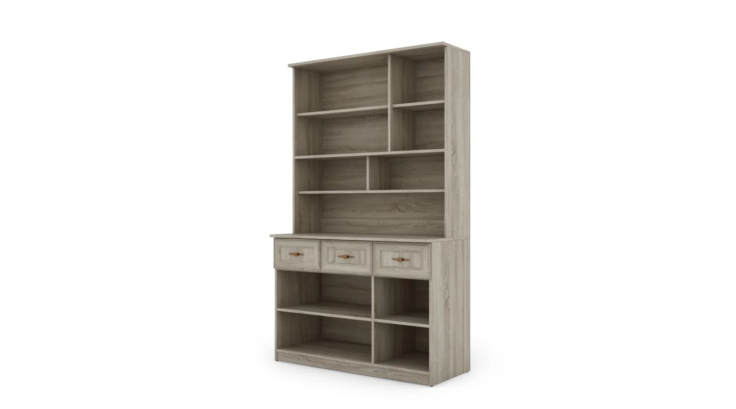 Kredens 120 cm witryna sonoma jasna – Brentaro | eMeblast Kredens 120 cm witryna sonoma jasna – Brentaro | eMeblast