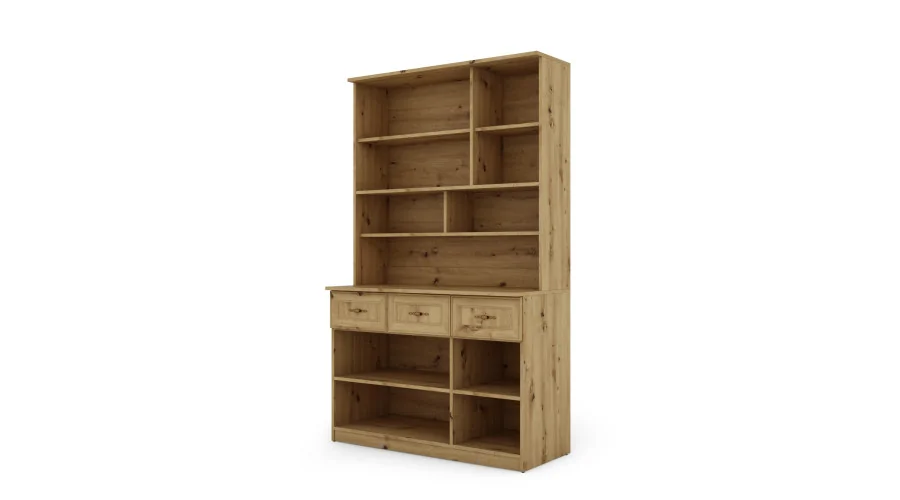 Kredens 120 cm witryna dąb artisan – Brentaro | eMeblast