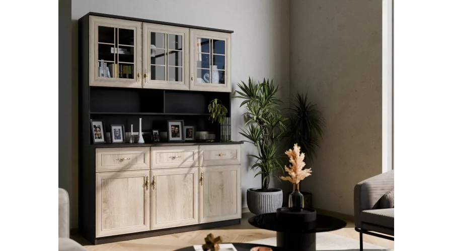 Kredens 150 cm sonoma ciemna sonoma jasna – Caldvero | eMeblast Kredens 150 cm sonoma ciemna sonoma jasna – Caldvero | eMeblast