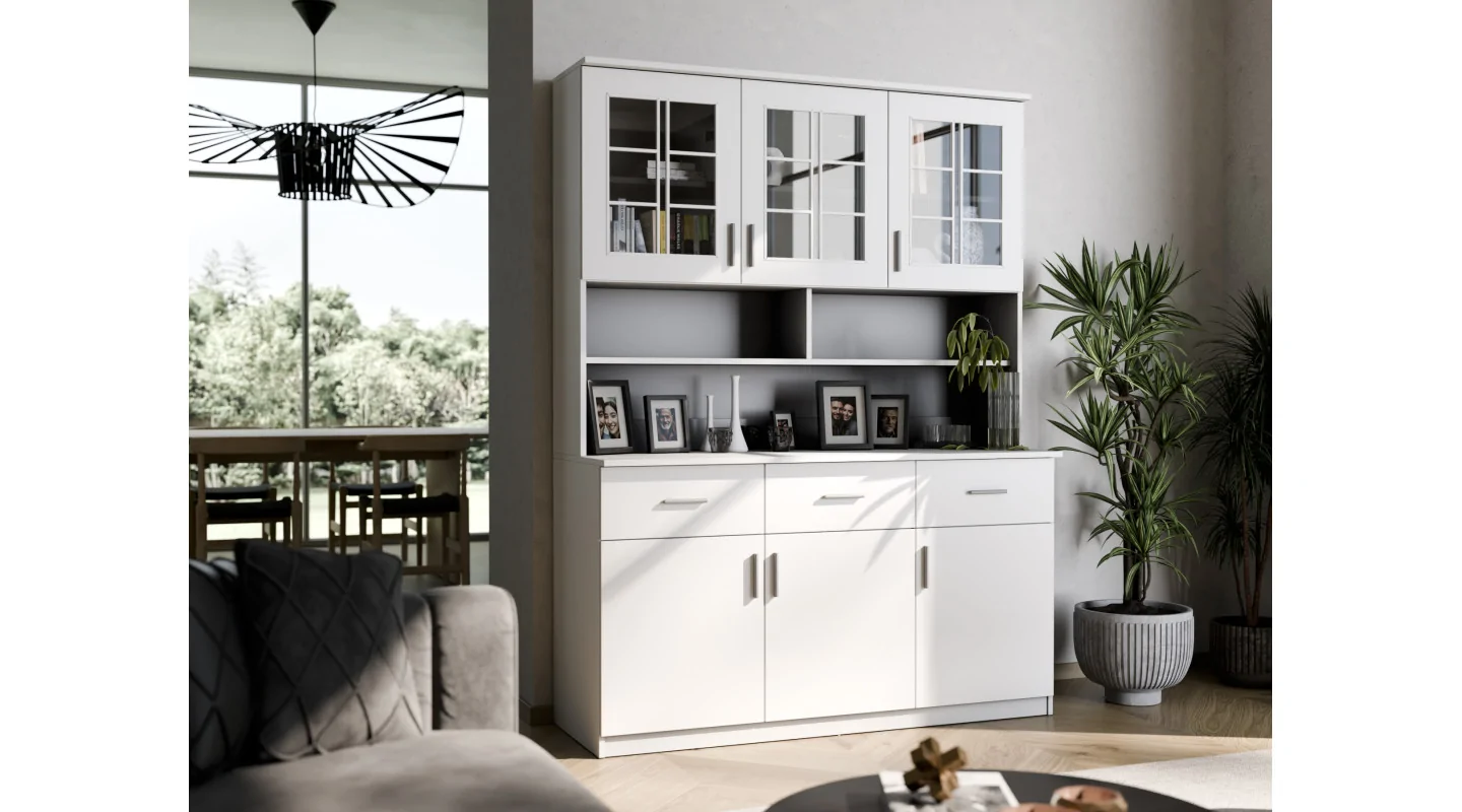 Kredens 150 cm biel – Caldvero | eMeblast Kredens 150 cm biel – Caldvero | eMeblast