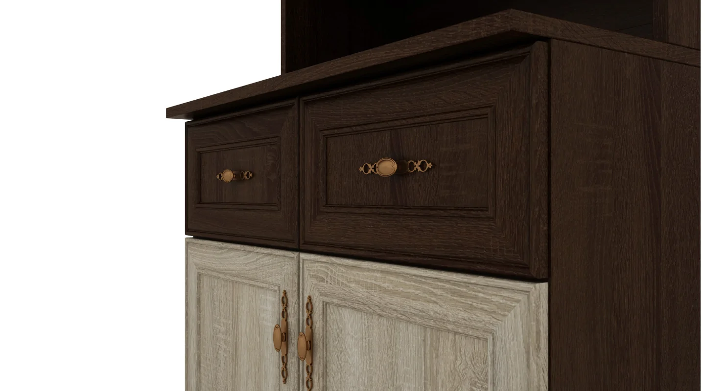 Kredens 80 cm sonoma ciemna sonoma jasna – Selvaro | eMeblast