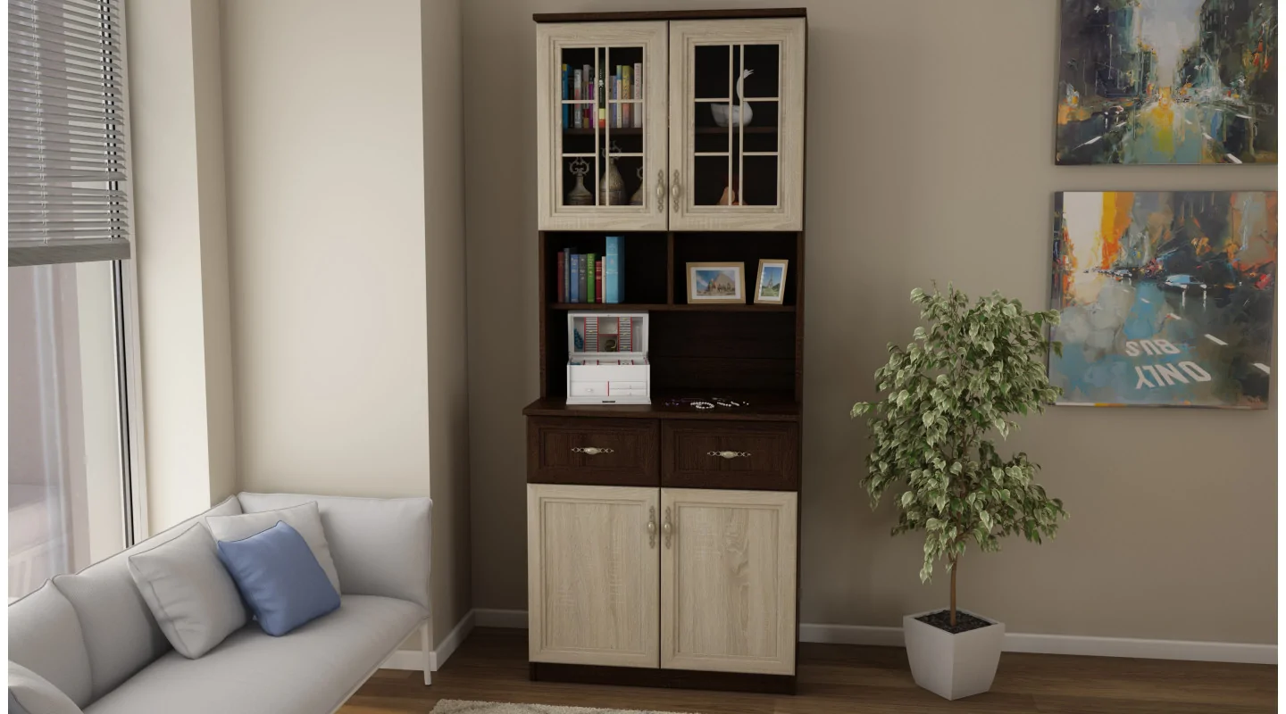Kredens 80 cm sonoma ciemna sonoma jasna – Selvaro | eMeblast