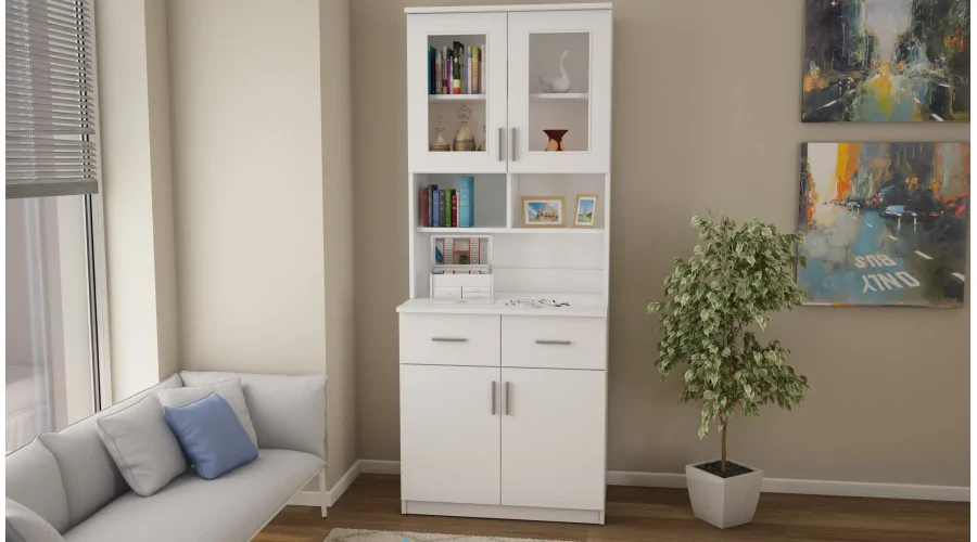 Kredens 80 cm biel – Selvaro | eMeblast
