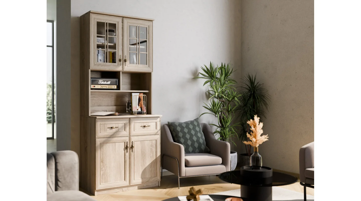 Kredens 80 cm sonoma jasna – Selvaro | eMeblast