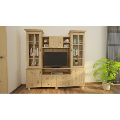 Witryna RTV z miejscem na telewizor 200 cm Dąb Artisan – Signal