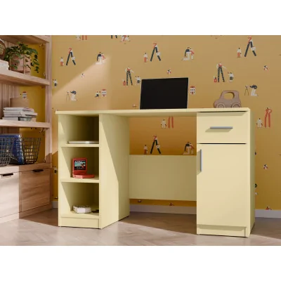 Biurko dla dzieci z półką i szafką 120×60 cm Wanilia – Nela