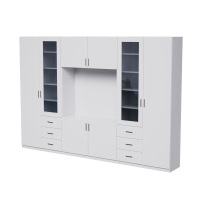 copy of Modern Wall Unit, Living Room Furniture Set with many shelves and TV stand - Livio