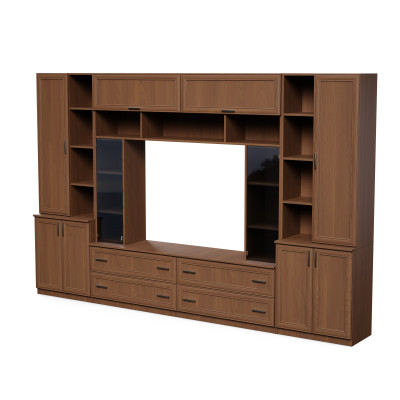 copy of Perete de Mobilier Modern pentru Salon, Set de Mobilier de Cameră, TV, Rafturi și Dulapuri - Modena