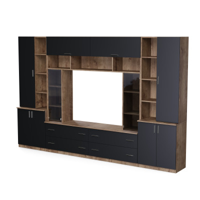 copy of Meuble TV Moderne pour Salon, Ensemble de Meubles de Salon, TV, Étagères et Armoires - Modena