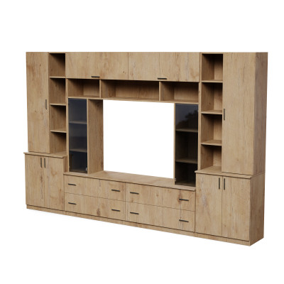 copy of Perete de Mobilier Modern pentru Salon, Set de Mobilier de Cameră, TV, Rafturi și Dulapuri - Modena