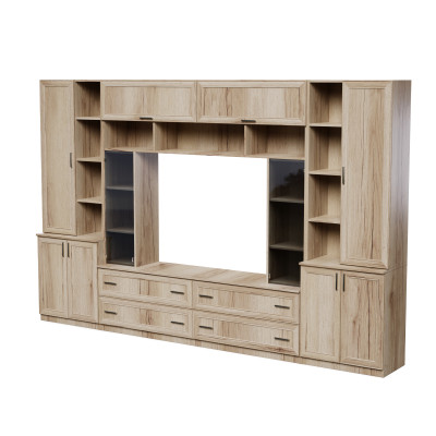 copy of Perete de Mobilier Modern pentru Salon, Set de Mobilier de Cameră, TV, Rafturi și Dulapuri - Modena