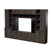 Pojemna meblościanka z otwartymi półkami, szufladami i szafkami 340×220 cm Dąb Carpenter Coffee – MODENA