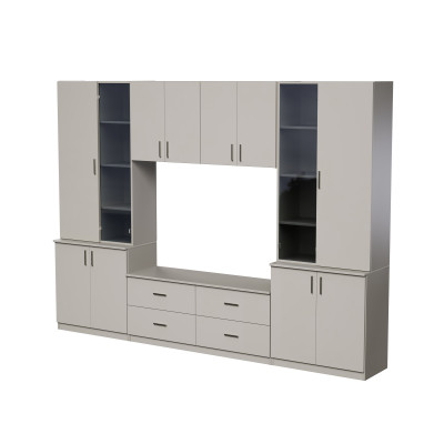 copy of Meuble TV moderne pour salon, Ensemble de meubles de chambre avec tiroirs, placards et étagère TV - Stilo