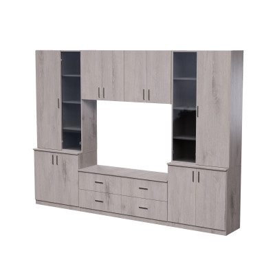 copy of Moderne Wohnwand für Wohnzimmer, Wohnzimmermöbel-Set mit Schubladen, Schränken und TV-Regal - Stilo