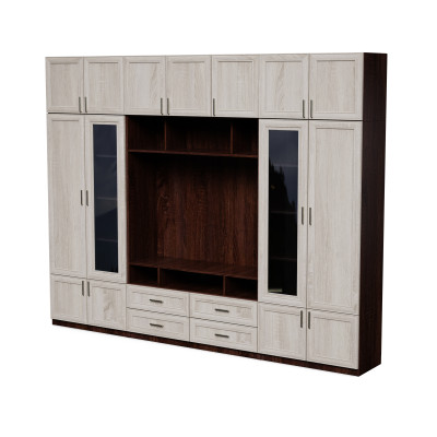 copy of Modern Wall Unit for Living Room, Living Room Furniture Set with TV, Large Number of Shelves - Vero