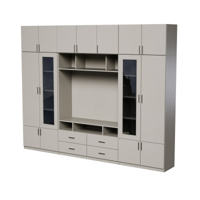 copy of Perete de Mobilier Modern pentru Salon, Set de Mobilier de Cameră cu TV, Mare Număr de Rafturi - Vero