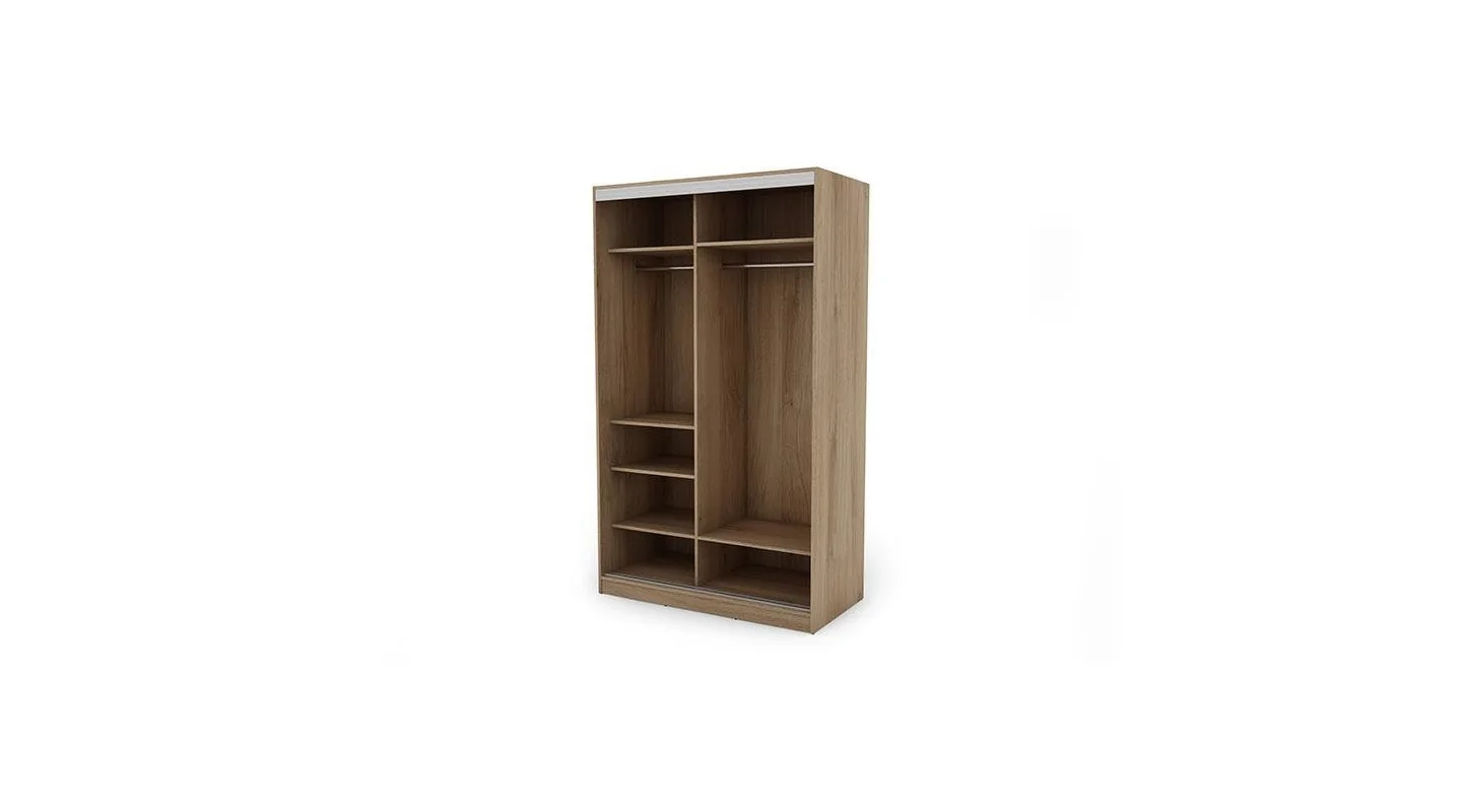 Szafa przesuwna 130×220 cm dąb Lorenzo z lustrem – Arveno | eMeblast