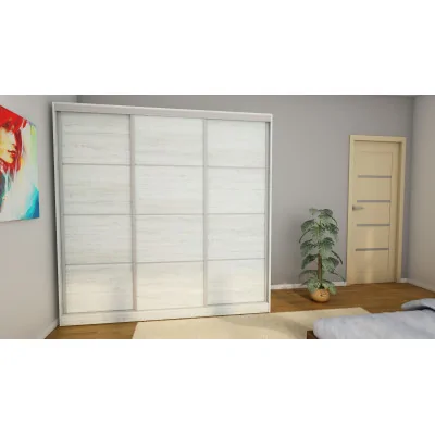 Szafa przesuwna 210x210 cm sosna Andersen z szufladami – Virello | eMeblast