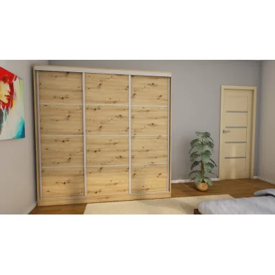Szafa przesuwna 210x210 cm dąb artisan z szufladami – Virello | eMeblast