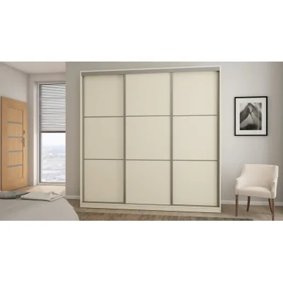 Szafa przesuwna 220x220 cm sosna Andersen z lustrem, koszami i szufladami – Norvello | eMeblast