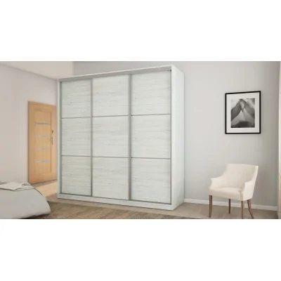 Szafa przesuwna 220x220 cm sosna Andersen z koszami i szufladami – Norvello | eMeblast