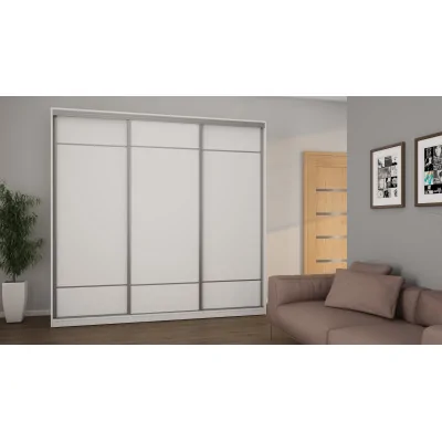 Szafa przesuwna 230x220 cm biała z koszami – Arvello | eMeblast
