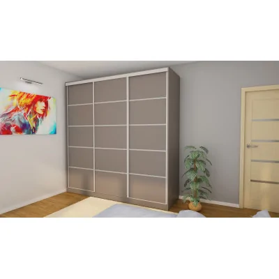Szafa przesuwna 240x240 cm sepia z szufladami – Monvero | eMeblast