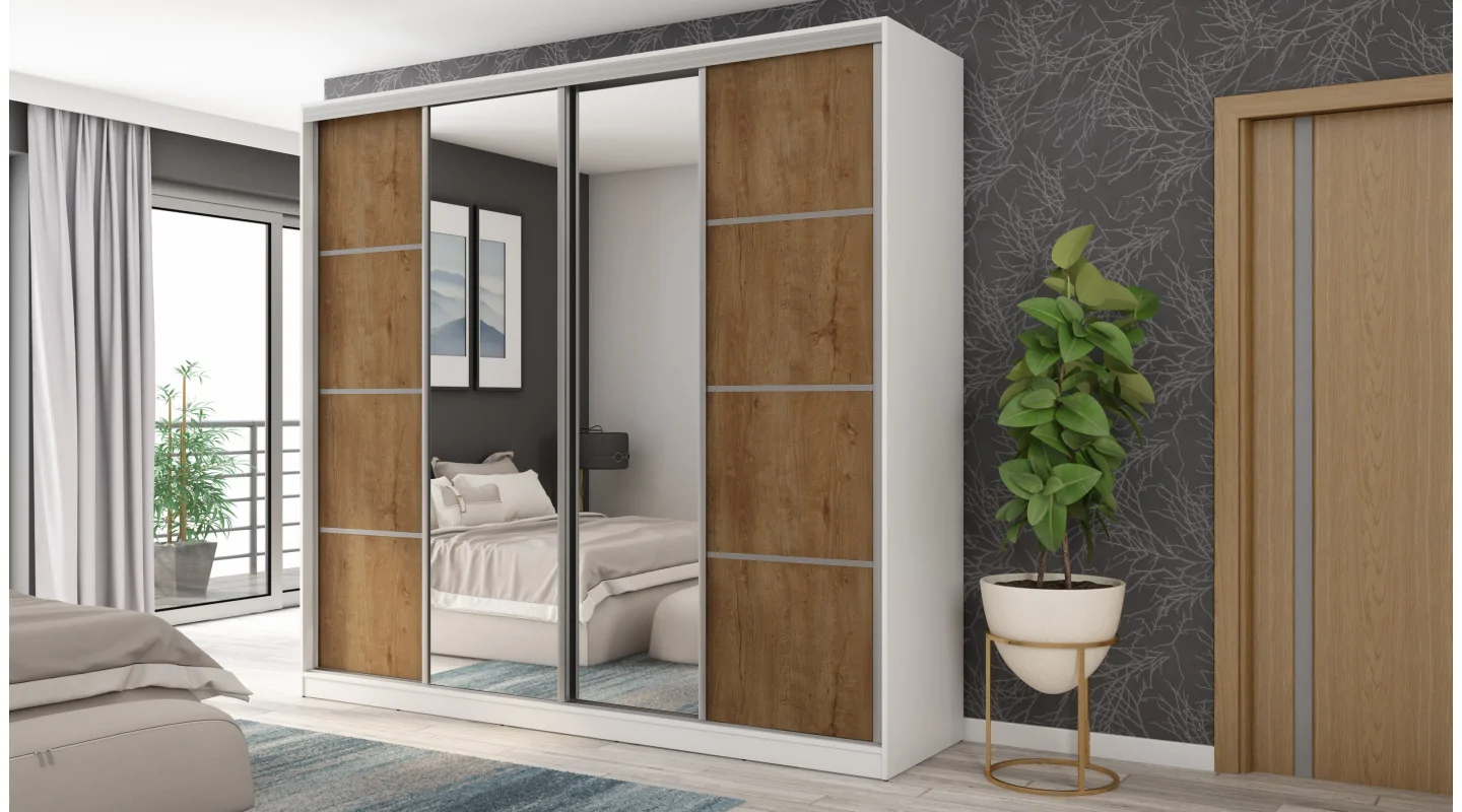 Szafa przesuwna 260x240 cm dąb Artisan – Maxdoro | eMeblast