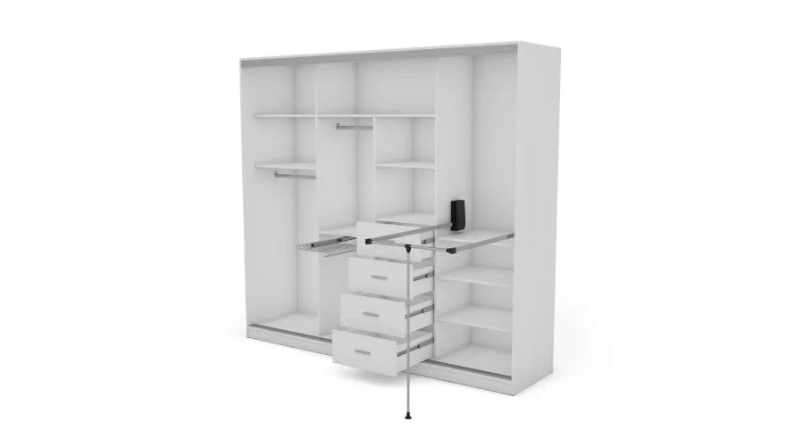 Szafa przesuwna 260x240 cm biała – Maxdoro | eMeblast