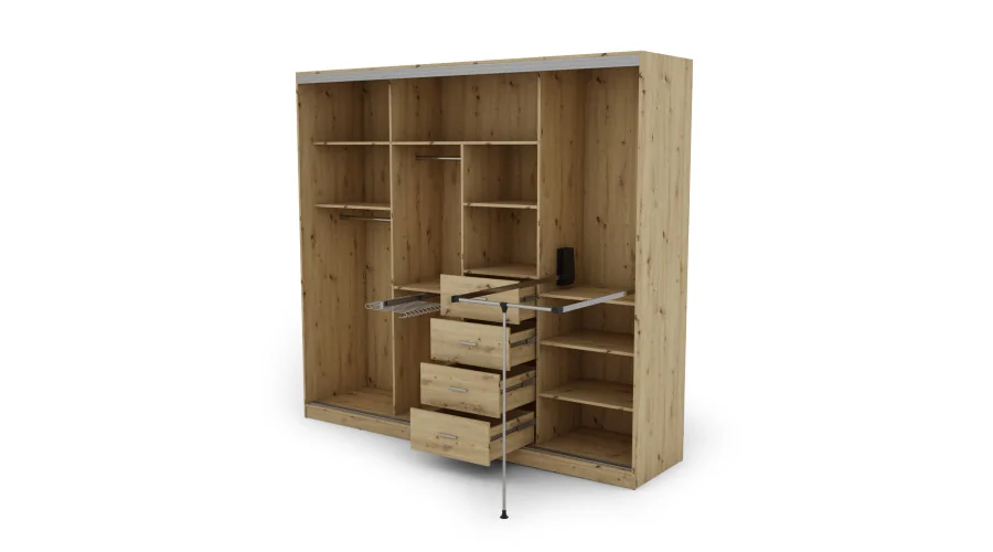 Szafa przesuwna 260x240 cm dąb Artisan – Maxdoro | eMeblast