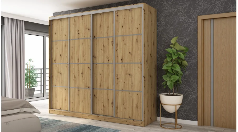 Szafa przesuwna 260x240 cm dąb Artisan – Maxdoro | eMeblast