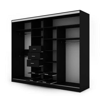 Szafa przesuwna 268x220 cm czarna / biała – Virello | eMeblast
