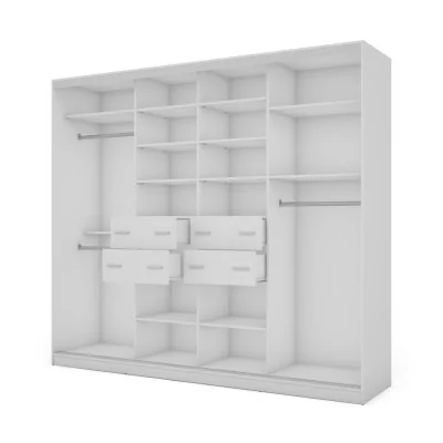 Szafa przesuwna 276x244 cm biała / sonoma jasna – Arvenzo | eMeblast