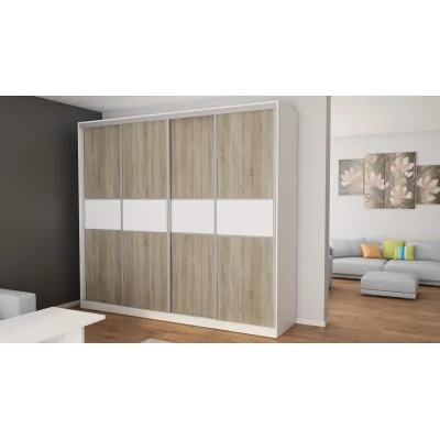 Szafa przesuwna 276x244 cm biała / sonoma jasna – Arvenzo | eMeblast