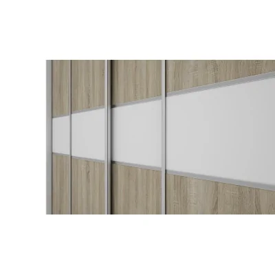 Szafa przesuwna 276x244 cm biała / sonoma jasna – Arvenzo | eMeblast