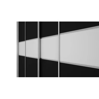 Szafa przesuwna 276x244 cm biała / czarna – Arvenzo | eMeblast