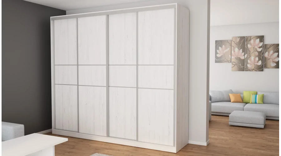 Szafa przesuwna 276x244 cm sosna Anderson – Arvenzo | eMeblast