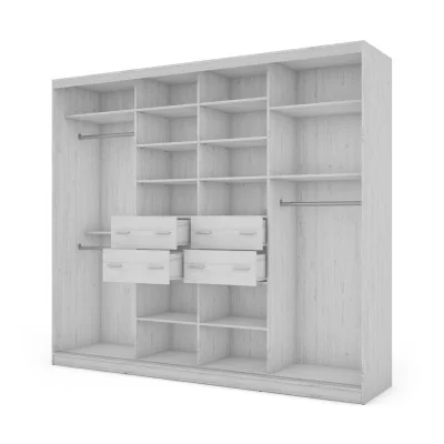 Szafa przesuwna 276x244 cm sosna Anderson z 2 lustrami – Arvenzo | eMeblast